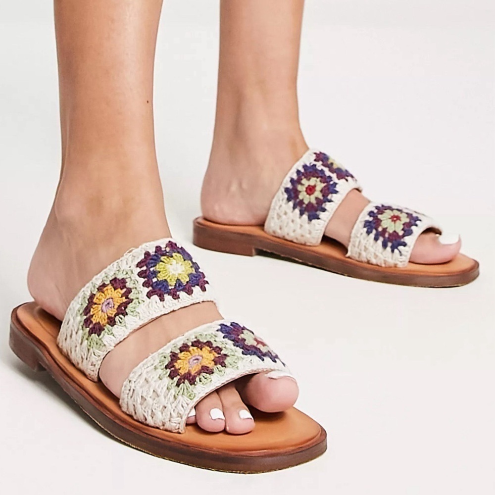 FREE PEOPLE Juliet Crochet Sandals / Multi Combo Size 39/9
#30